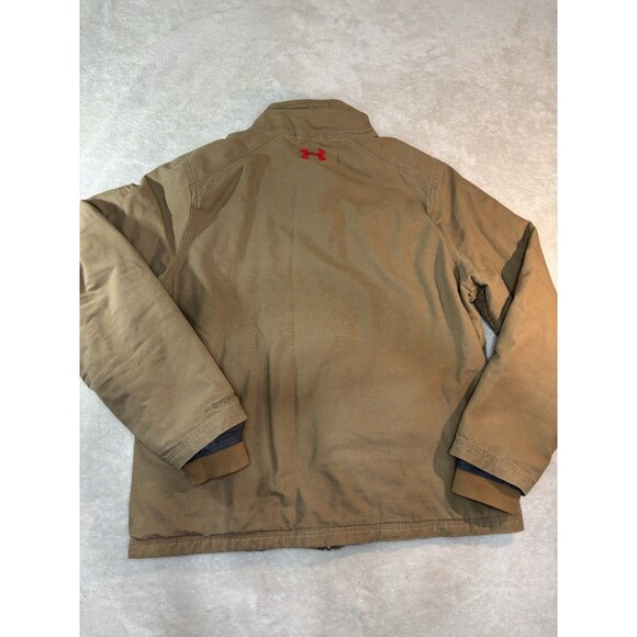 Under Armour Jacket Mens Rare XL Storm Heavy Brown/Tan Water Resistant Work Hunt - Picture 2 of 16